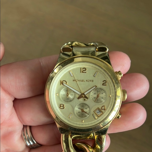 Michael Kors Gold Chronograph Watch - Picture 2 of 3